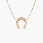925 Silver Diamond Horseshoe Necklace - Image 2