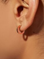 925 Silver Enamel Hoop Earrings