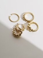 925 Silver Twisted Hoop Earrings - Image 6