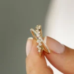 925 Silver Criss Cross Diamond Cluster Ring - Image 2
