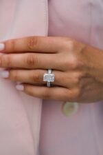 925 Silver 3.00Ct Radiant Cut Diamond Engagement Ring