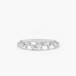 925 Silver Multi-stone Diamond Cluster Ring - Image 3