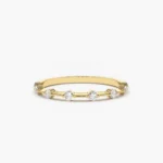 925 Silver Petite Diamond Wedding Ring