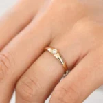 925 Silver Dome Diamond Ring - Image 2