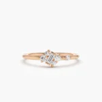 925 Silver Baguette and Round Diamond Ring - Image 6