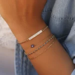 925 Silver Bezel Set Sapphire Tennis Bracelet - Image 5
