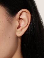 925 Silver Daisy Stud Earrings - Image 2