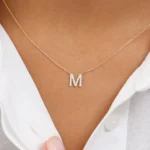 925 Silver Diamond Initial Necklace - Image 2