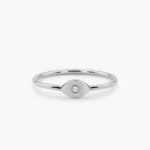 925 Silver Evil Eye Diamond Ring - Image 2