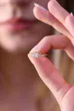 925 Silver Baguette Diamond Ring - Image 4