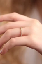 925 Silver Cute Elephant CZ Diamond Ring - Image 3