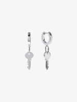 925 Silver Key Charm Earrings - Image 6