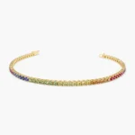 925 Silver Multi-Color Sapphire Bracelet