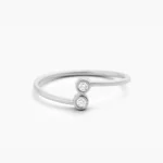 925 Silver Horizontal Baguette Diamond Ring - Image 3