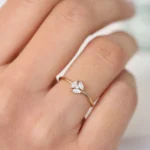 925 Silver Marquise Diamond Cluster Ring