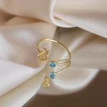 925 Silver Custom Initial Gemstone Ring