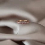 925 Silver Ruby and Diamond Alternating Eternity Ring - Image 3