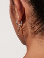 925 Silver Key Charm Earrings