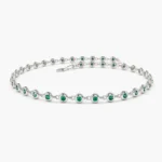 925 Silver Emerald Tennis Bracelet - Image 7