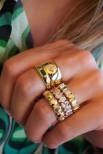 925 Silver Pear Shape Diamond Eternity Ring - Image 3