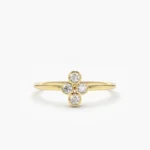 925 Silver Quad Diamond Ring - Image 6