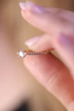 925 Silver Diamond Band - Image 9