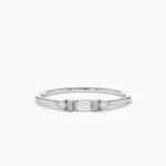 925 Silver Baguette Shape Diamond Ring - Image 4