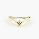925 Silver Chevron Diamond Ring - Image 2