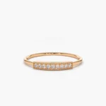 925 Silver Single Row Diamond Ring - Image 3