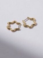 925 Silver Wavy Hoop Earrings - Image 5