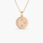 925 Silver Moon and Crescent Necklace - Image 7