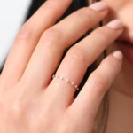 925 Silver Petite Diamond Wedding Ring - Image 7