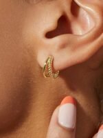 925 Sterling Silver Double Hoop Earrings