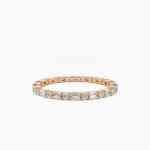 925 Silver Baguette & Round Diamond Full Eternity Ring