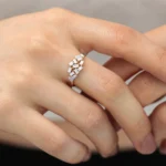 925 Silver Baguette Diamond Cluster Ring - Image 2
