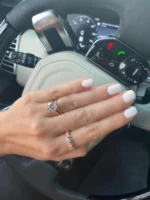 925 Silver Diamond Hearts Eternity Band - Image 2