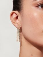 925 Silver Dangle Chain Stud Earrings
