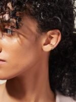 925 Silver 2 Row Cuff Earrings - Image 2