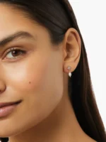 925 Silver Iris Pear earring - Image 3