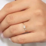 925 Silver Baguette and Round Diamond Ring - Image 2