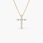 925 Silver Simple Cross Diamond Necklace - Image 2