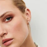 925 Silver Baguette and Round Diamond  Earrings - Image 3