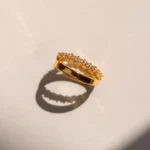 925 Silver Noemi Diamond Wave Duo Ring - Image 6