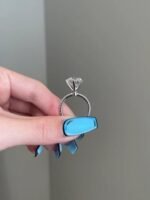 925 Silver 5Ct Round Cut Diamond Engagement Ring - Image 5