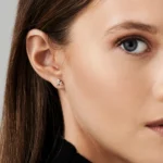 925 Silver Tapered Baguette Diamond Stud - Image 2
