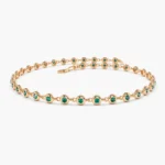 925 Silver Emerald Tennis Bracelet - Image 4