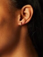 925 Silver Tiny Hoop Earrings - Image 3