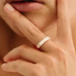 925 Silver Step Baguette Diamond Ring - Image 2