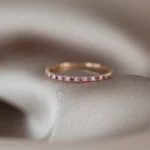 925 Silver Ruby and Diamond Alternating Eternity Ring - Image 5