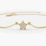 925 Silver Diamond Star Charm Bracelet - Image 3